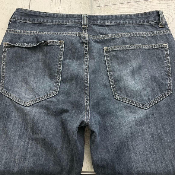 21 Men Men's W34 x L32 Blue Slim Fit Dark Wash Stretch Denim Jeans - Picture 2 of 7